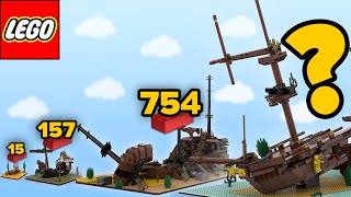 LEGO Pirate Shipwrecks in Different Scales  Comparison [upl. by Clements]