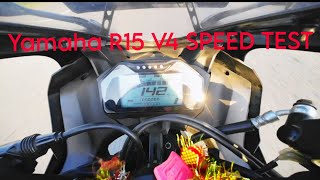 yamaha r15 v4 top speed test [upl. by Llorrac900]