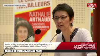 Meeting de Nathalie Arthaud à Lille  Les matins de la présidentielle 21042017 [upl. by Nylaj]