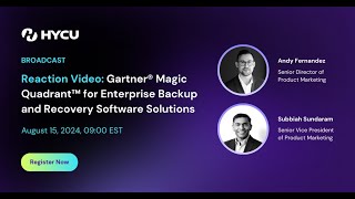 Reaction Video Gartner® Magic Quadrant™ for Enterprise Backup and Recovery Software Solutions [upl. by Atnauqahs]