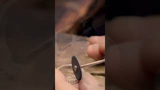 The polishing process of the stunning blue sapphire ring [upl. by Aihsenot]