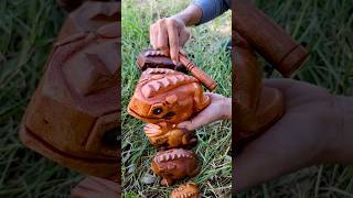 Play Wooden Frog ASMR  Funny Wooden Frog Sound Nice shorts [upl. by Genaro]