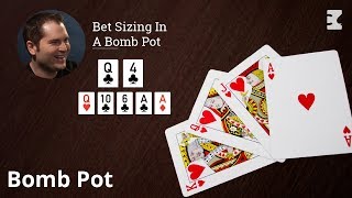 Poker Strategy Bet Sizing In A Bomb Pot [upl. by Brill]