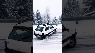 fiat panda 4x4 vs subaru ❄️ shorts [upl. by Notsniw985]