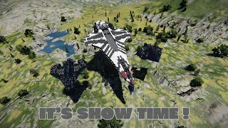 Space Engineers PVP  Atmospheric Fleet Battle  lot of Destruction amp Epic Sound Music [upl. by Mailand]