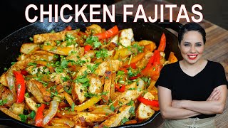 How to make CHICKEN FAJITAS  Chicken fajita MARINADE  Villa Cocina [upl. by Harriot932]