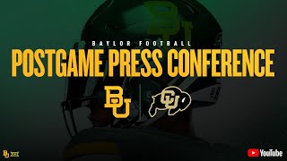 Baylor Football Postgame Press Conference at Colorado  September 21 2024 [upl. by Dyana]