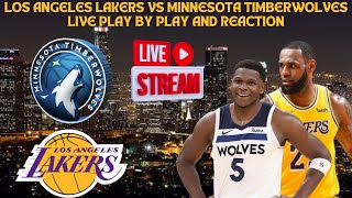 LIVE  Los Angeles Lakers Vs Minnesota Timberwolves Play By Play amp Reaction nba [upl. by Boelter]