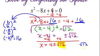 Solving Quadratics by Completing the Square [upl. by Submuloc]