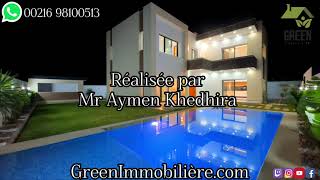 Luxury house Hammamet  VILLA « NARCISSE » green immobiliere [upl. by Jolenta]