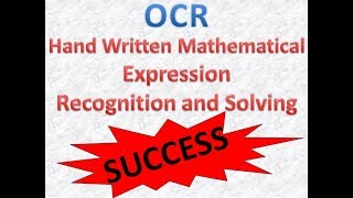 Hand Written Mathematical Expression Recognition and Solving  using Python  OCR [upl. by Morton]