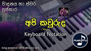 Api Kawuruda Notation අපි කවුරුද  Wayo  Keyboard Notation with Lyrics [upl. by Ellehcal]