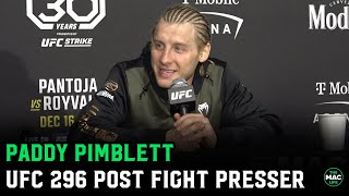 Paddy Pimblett “Colby Covington’s a piece of s” UFC 296 Post Fight Press Conference [upl. by Esinad626]