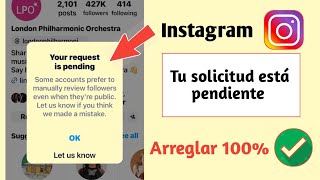 Tu solicitud está pendiente instagram  Cómo solucionar su solicitud está pendiente del [upl. by Jenilee604]