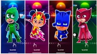 Catboy 🆚 Owlette 🆚 Gekko 🆚 Romeo  PJ Masks  Tiles Hop EDM Rush [upl. by Elie]