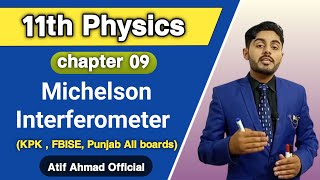 michelson interferometer class 11  11th physics  kpk federal balochistan sindh punjab board [upl. by Ydde]