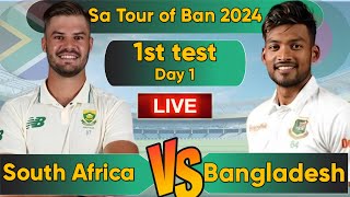 🔴LIVE  Bangladesh vs South Africa 1st test Match live Score amp Commentary  day 1  SA vs BAN 2024 [upl. by Annala707]