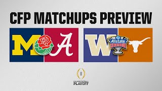 CFP Matchups Preview Is Alabama FAVORED over No 1 Michigan in the Rose Bowl  CBS Sports [upl. by Annyl]