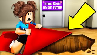 I Found My 8 Year Olds SECRET TUNNEL In Roblox Brookhaven [upl. by Sicular]