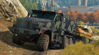 SnowRunner Mods  Ural 63095 Typhoon U 6x6  Driving Offroad Transporting Fuel Tanker [upl. by Fin428]