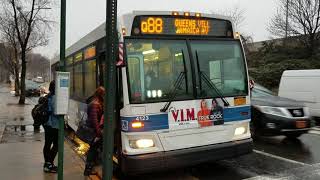 MTA New York City Bus 2009 Orion VII NG HEV Bus 4123 On The Q88 Bus Route FULL SHORT RIDE [upl. by Jaret]