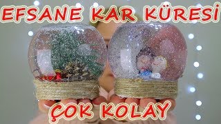 YILBAŞI HEDİYESİ KAR KÜRESİ 🎄 Kolay Kar Küresi Nasıl Yapılır [upl. by Gan]