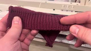 Ribbing Knitting A Circular Ribber Style Cast On  Using The Single Bed amp Garter Carriage [upl. by Yruama800]