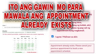 How to Cancel Appointment Already EXISTS DFA PASSPORT [upl. by Brodeur]