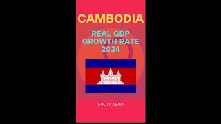 Cambodia Real GDP Growth Rate 2024 cambodia factshorts 2024 [upl. by Eittap]