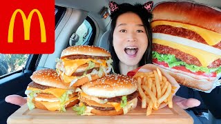 Eating 3 Big Macs McDonalds Big Mac amp Fries  Mukbang Eating w Asmr  Food Challenge [upl. by Yenal321]