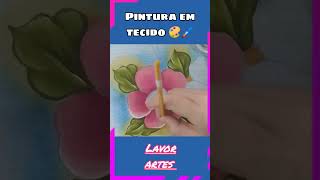 ✨Pintura em tecido flor✨ [upl. by Nylannej]