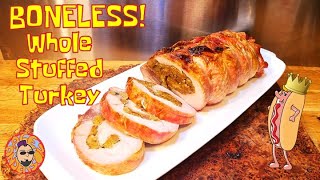 BONELESS Whole Stuffed Turkey Roll [upl. by Atterual675]