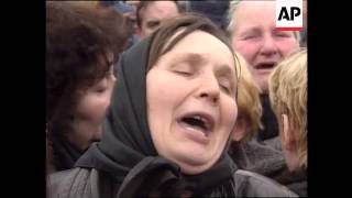 KOSOVO FUNERALS OF SERB POLICEMAN AND ALBANIAN FAMILY [upl. by Carthy]