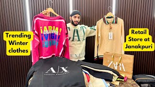 Trending Winter Clothes at Janakpuri Delhi  Shackets Sweatshirt Hoodies Tracksuit  Low Prices [upl. by Haidedej]