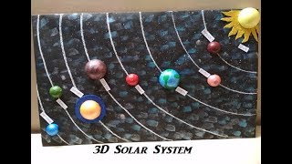 How to make 3D Solar System Model  3D Model  Project for students [upl. by Lleral315]