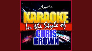 Poppin In the Style of Chris Brown Karaoke Version [upl. by Iblok]