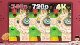 The Legend of Zelda Triforce Heroes 240p VS 720p VS 4K Citra [upl. by Aerdno]