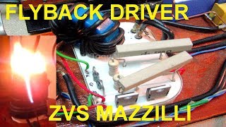 EXPERIMENTO Generador de alta tensión Flyback driver zvs mazzilli [upl. by Weed]