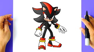 How to DRAW SHADOW  Shadow the Hedgehog  SONIC  step by step [upl. by Yttam815]