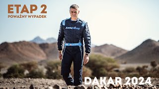 DAKAR 2024 ETAP 2  Poważny wypadek Krzysztof Hołowczyc [upl. by Adiesirb662]