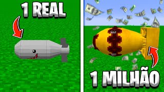 BOMBAS de R1 REAL vs BOMBAS de R1 MILHÃO  MINECRAFT as MELHORES do MUNDO [upl. by Ynohtnaleahcim587]