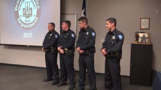 Despite national shortage of recruits Beaumont Police Department swears in four more new officers [upl. by Magel614]