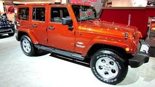 2014 Jeep Wrangler Unlimited Sahara  Exterior and Interior Walkaround  2013 LA Auto Show [upl. by Yhtur35]