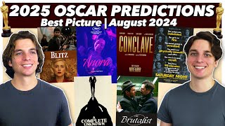 2025 Oscar Predictions  Best Picture  August 2024 [upl. by Ainehs901]