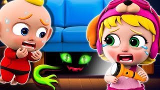 Monsters in The Dark😨 Camping Song  Something In The Dark Song  More For Kids amp Nursery Rhymes [upl. by Thedric]