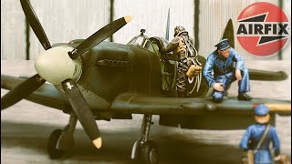 Airfix 148 Spitfire MkXII Full Build [upl. by Inalaehak]