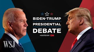 Full Debate Biden and Trump in the First 2024 Presidential Debate  WSJ [upl. by Arotak778]