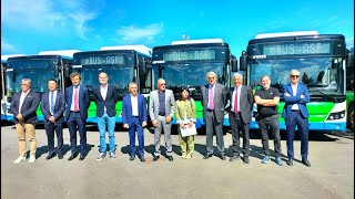 Como presentazione dei 23 nuovi eBUS autobus elettrici per quattro linee urbane [upl. by Derej]