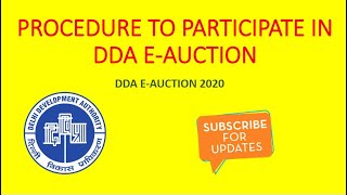 dda housing scheme 2020  HOW TO PARTICIPATE IN E AUCTION process detailedpart3 [upl. by Ji550]