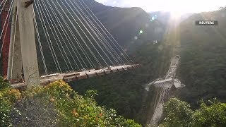 Bridge collapses in Colombia killing at least 10 [upl. by Trevlac226]